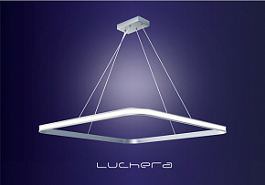 Подвесная светодиодная люстра TLCUB1 Luchera квадратная с пультом управления. Размер сторон 70 см