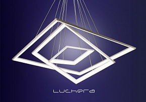 Подвесная квадратная люстра TLCU3 Luchera в стиле лофт. Стороны 22, 40 и 58 см