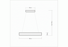 Подвесной светодиодный линейный светильник TLTACI1-80 Luchera. Длина 80 см