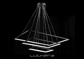 Подвесная прямоугольная люстра TLRE3 Luchera в стиле лофт. Размер сторон 22/34, 34/52 и 52/70 см