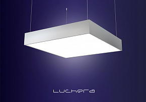Подвесная светодиодная люстра TLTACU1 Luchera квадратная, свечение вниз. Размер сторон 40-80 см