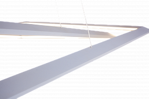 Подвесная прямоугольная люстра TLRE2 Luchera в стиле лофт с пультом управления. Размер сторон 34/52 и 52/70 см