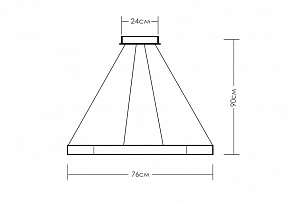 Светодиодная подвесная люстра TLHEC1 Шестиугольник 76 см