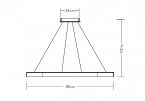 Светодиодная подвесная люстра TLHEC1 Шестиугольник сегмент 88 см